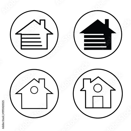Modern Siding Icon Set, Vector Exterior Wall Cladding Line Icons, Construction and Building Material Symbols