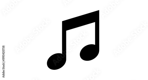 Black Eighth Note and Sixteenth Note Symbol.