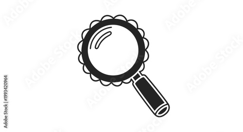 Magnifying Glass Illustration Simple Design Element.