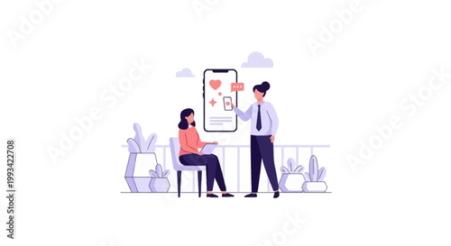 Online Counseling Session with Virtual Therapist and Patient