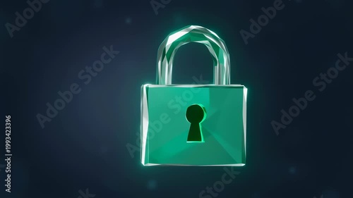 cybersecurity, with glowing blue wireframe details and metallic accents, emphasizing encryption and digital protection