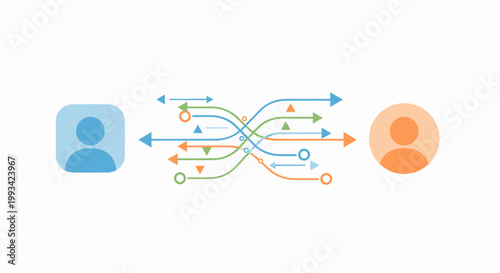People Communication Connection Network Flow.