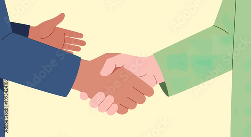 Two Business People Shaking Hands Firmly.