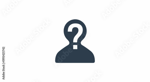 Silhouette of a person with a question mark inside their head