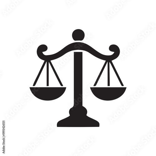 scales of justice symbol vector illustration