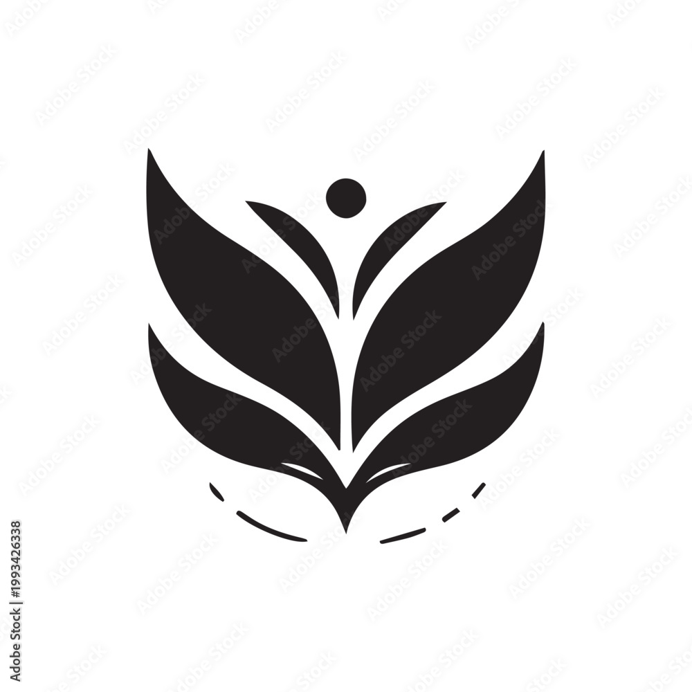 Fototapeta premium vector illustration of an abstract leaf