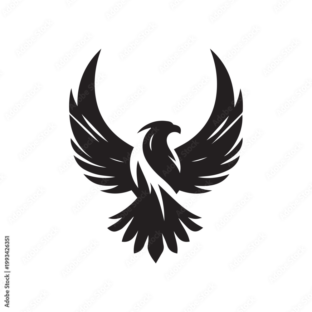 Naklejka premium eagle tattoo design vector illustration