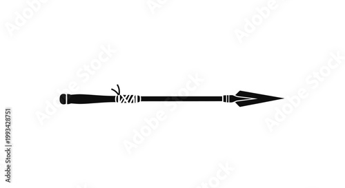 Black arrow with metal tip.