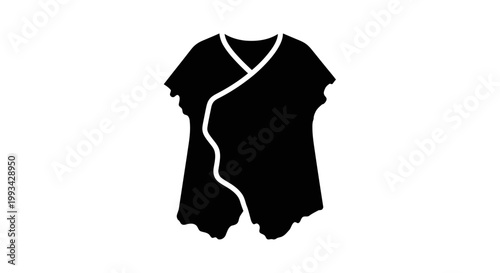 Black short sleeve romper clothing.