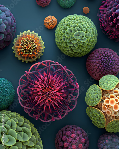 Cells transforming into blooming organic shapes on clean background showcasing biotech evolution and growth concept with soft minimal aesthetic