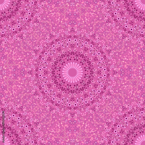 Pink bohemian kaleidoscope mandala pattern design - abstract vector background