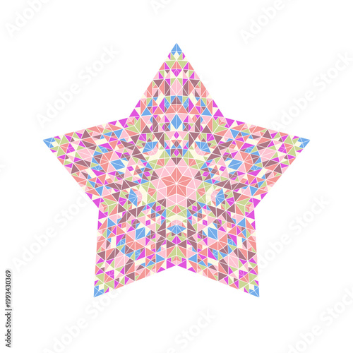 Abstract geometrical tiled mosaic ornament star symbol