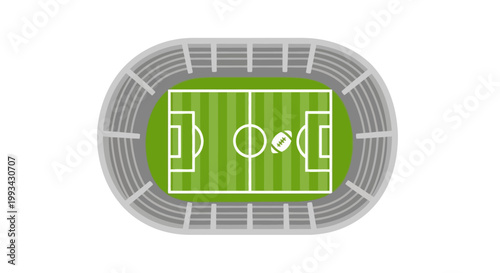 Soccer Field Stadium Sports Arena Layout.