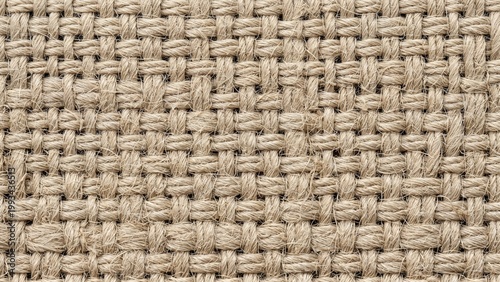 Linen fabric texture background of woven fibers in close-up view