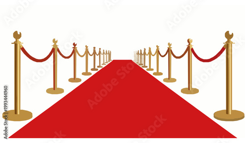 Red carpet VIP runway vector luxury entrance