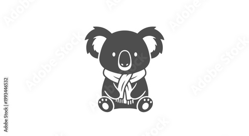 Photography Koala Bear Cartoon Character Illustration Design.