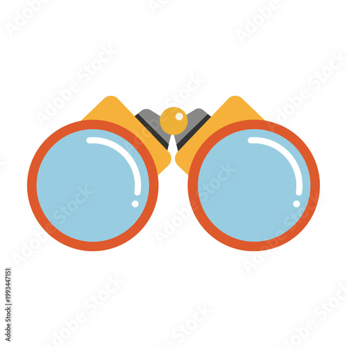 Colorful Binoculars Viewing Icon