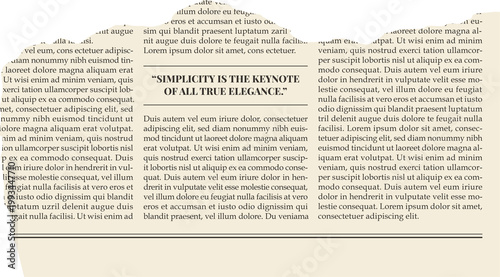 A piece of old fashion newspaper on a transparent background.