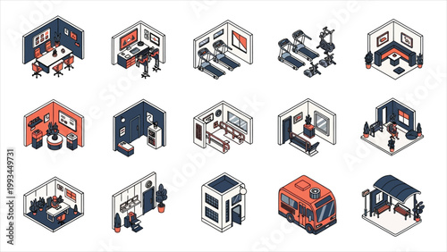 A Comprehensive Isometric Catalog of Modern Urban Infrastructure