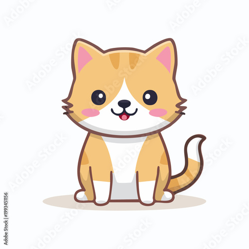 Süße Katze sitzend