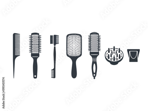 Collection of Professional Hair Styling Tools and Accessories.