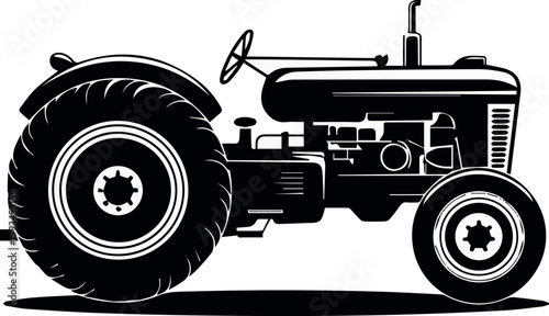 Tractor anatomy chart for farming education materials