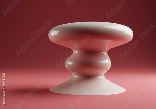 Abstract digital rendering showing extreme pressure applied to a uniform, smooth surface, resulting in significant structural change ,compression ,technology ,structure