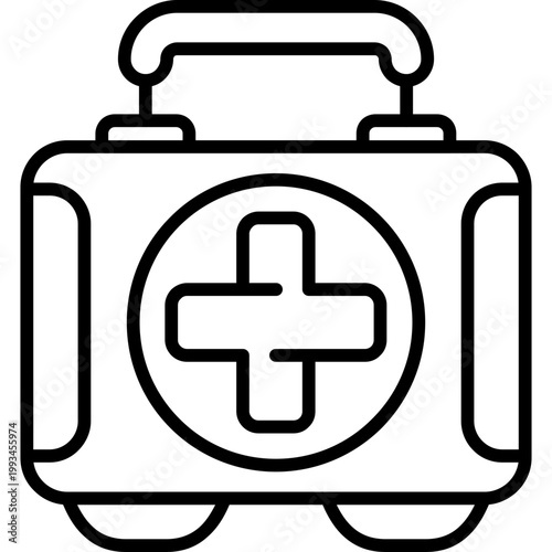 First Aid Kit Line Icon