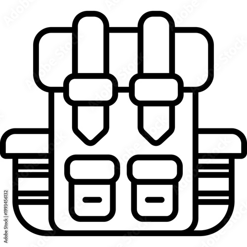 Travel Backpack Line Icon