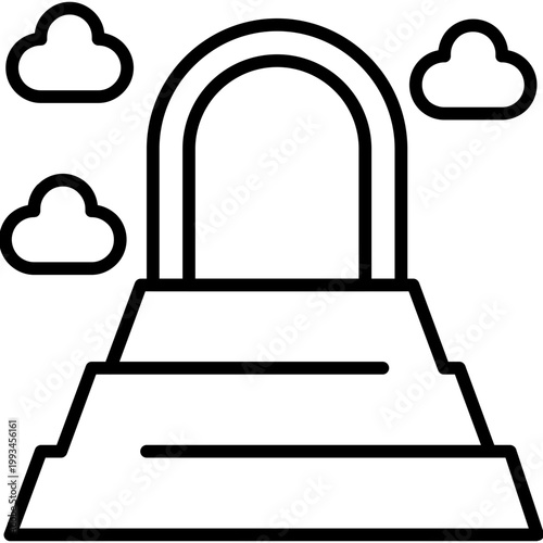 Lost Temple Line Icon