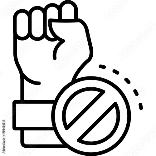 Freedom Journey Line Icon