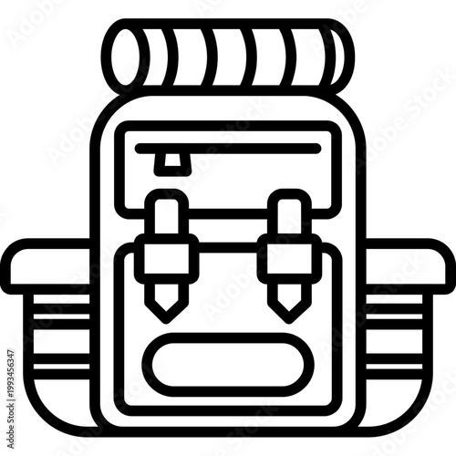 Backpack Gear Line Icon