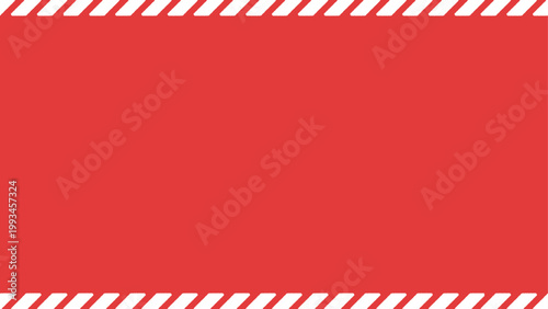 赤い背景に手書きの白い斜めの縞模様の帯の背景素材 - シンプルでポップな装飾フレーム - 16:9