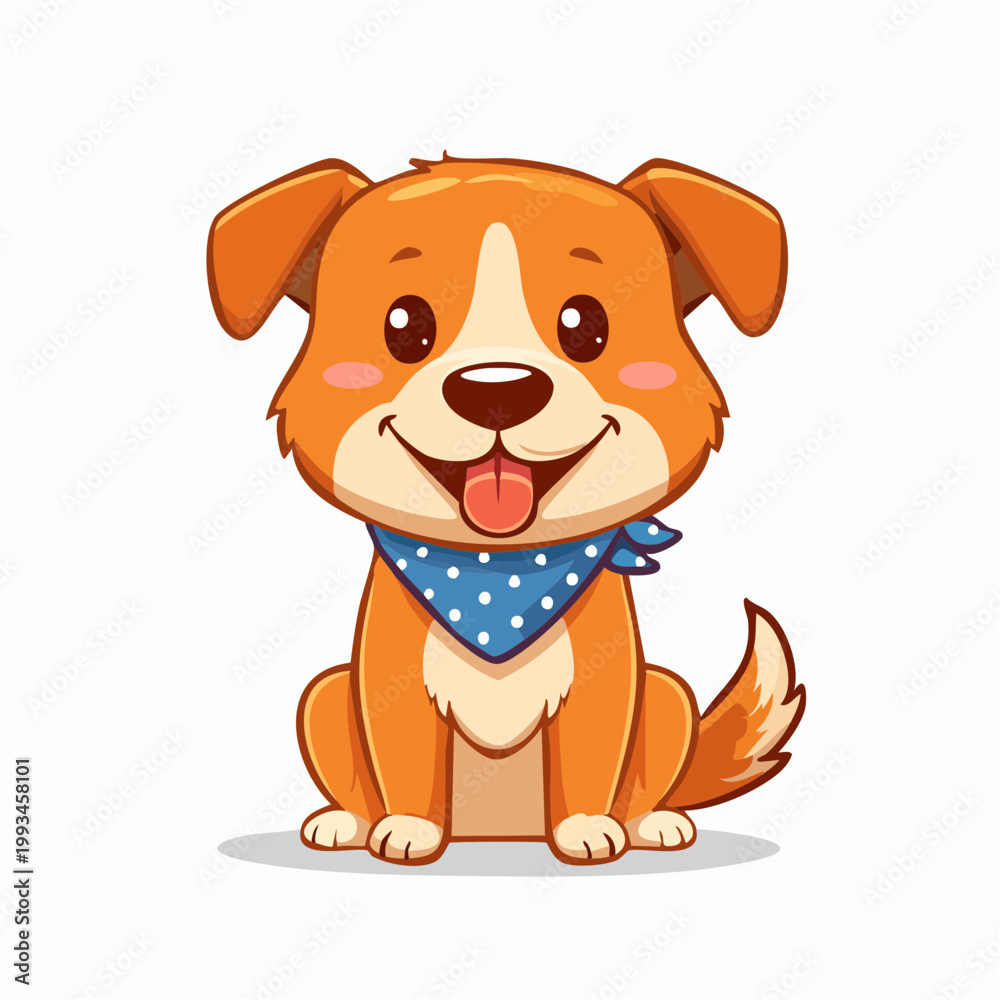 Fototapeta premium Lustiger Hund mit Halstuch