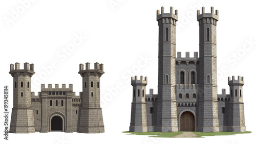 A close-up of a vintage typewriter keyboard with keys in clear focus isolated on transparent background