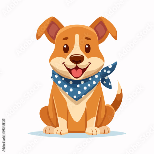 Lustiger Hund mit Halstuch