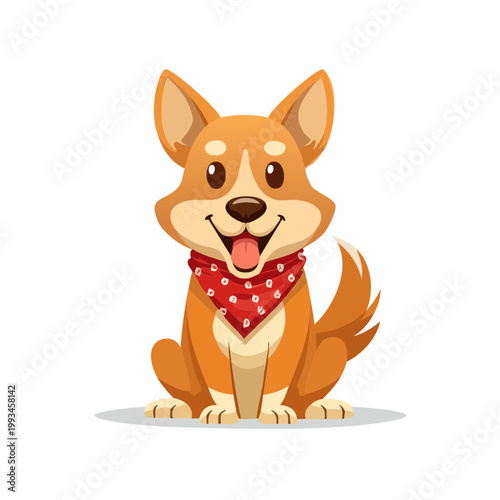 Lustiger Hund mit Halstuch