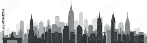 buildings skyline outline for header