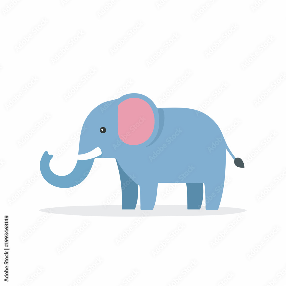 Naklejka premium Minimalistischer Elefant 