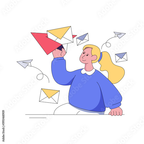 Perfect design illustration of send email 