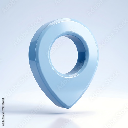 A 3D digital map pin icon representing location or navigation marker