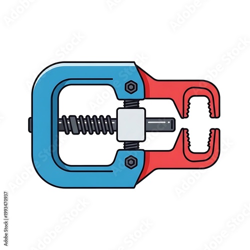 Colorful pipe wrench tool.