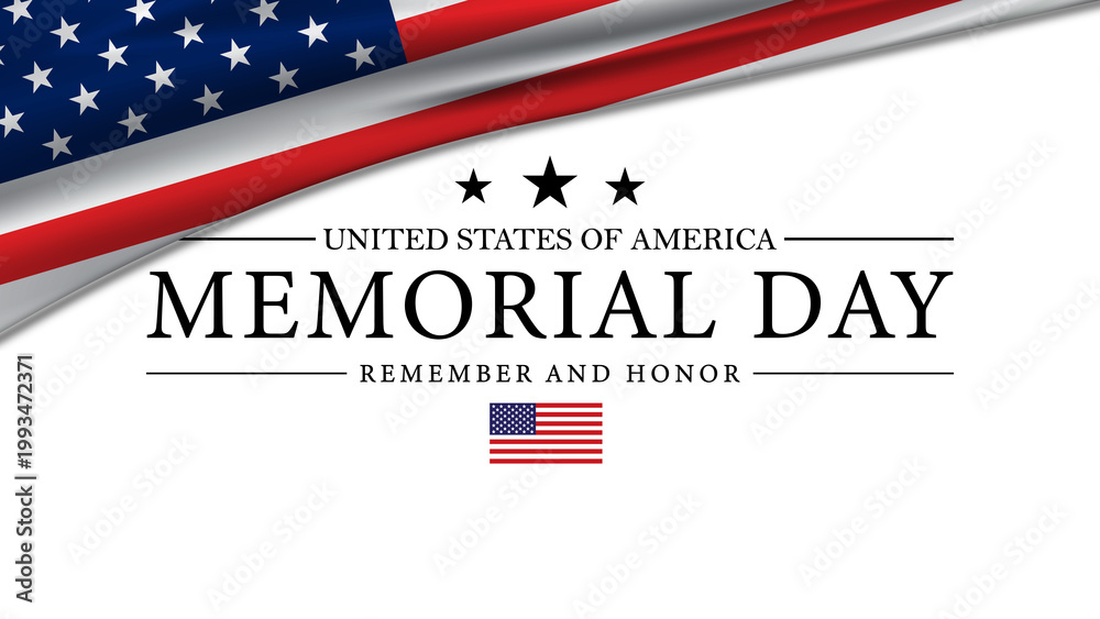 Fototapeta premium Memorial Day Background USA Flag