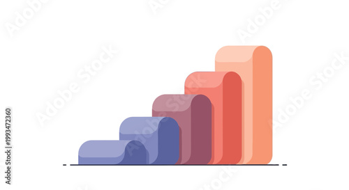 Colorful Bar Chart Showing Growth and Progress in Data Analysis