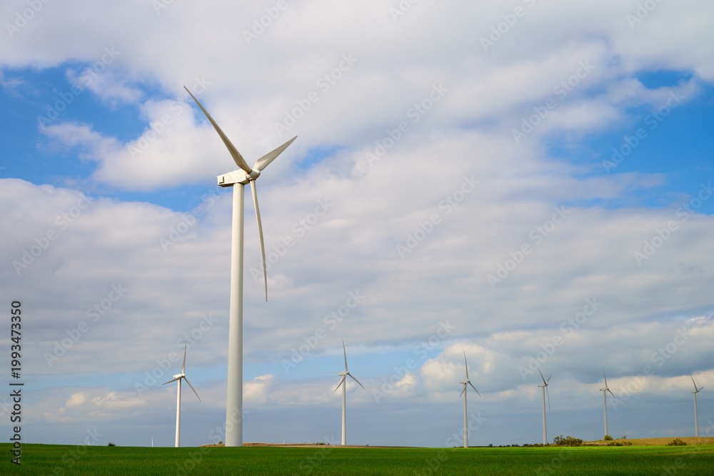 Fototapeta premium Windmills for renewable electrical energy production