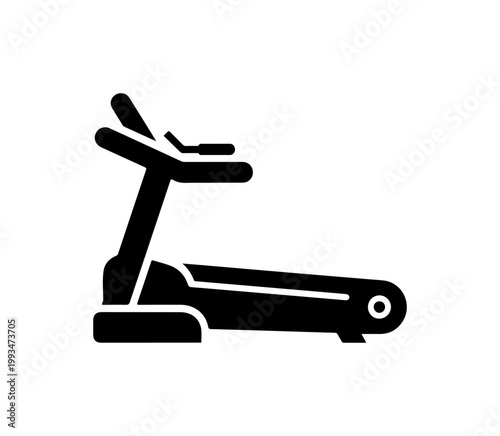 Modern Stylized Treadmill Vector Illustration