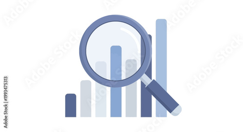 Magnifying Glass Analyzing Business Growth Data