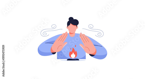 Intuitive person performing virtual energy healing or balancing technique