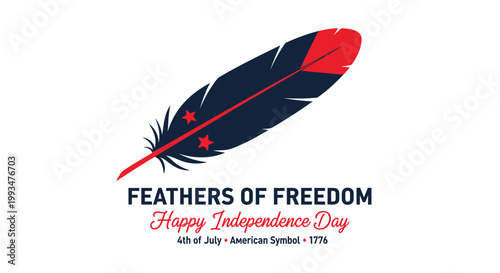 American symbols, patriotic icons, feathers, Independence Day graphics, 4th of July illustrations