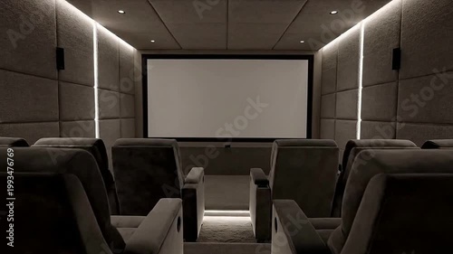 Modern home cinema room.